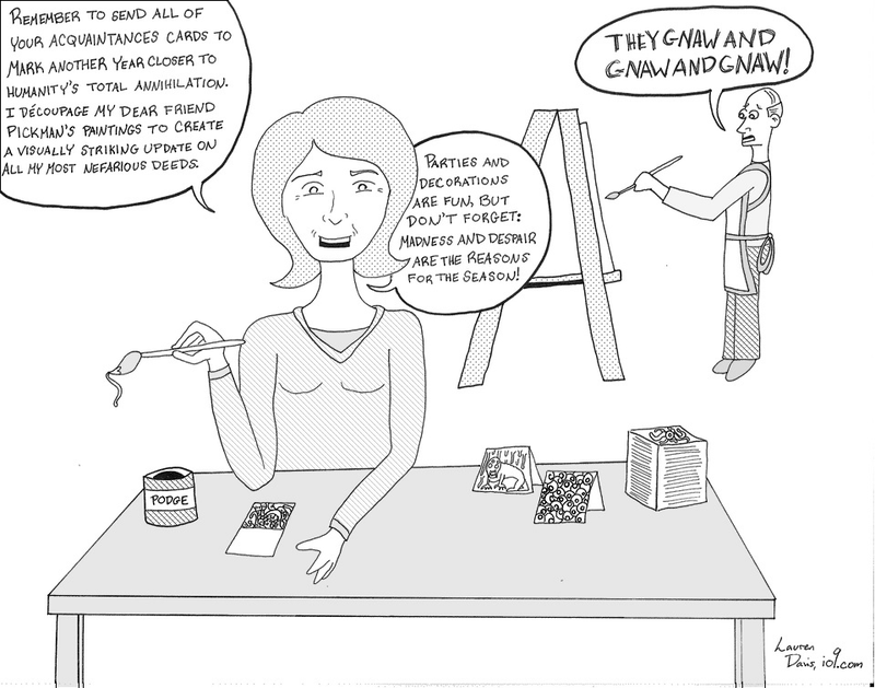 Illustration for article titled The Cartoon Martha Stewart Guide to a Merry Cthulhumas